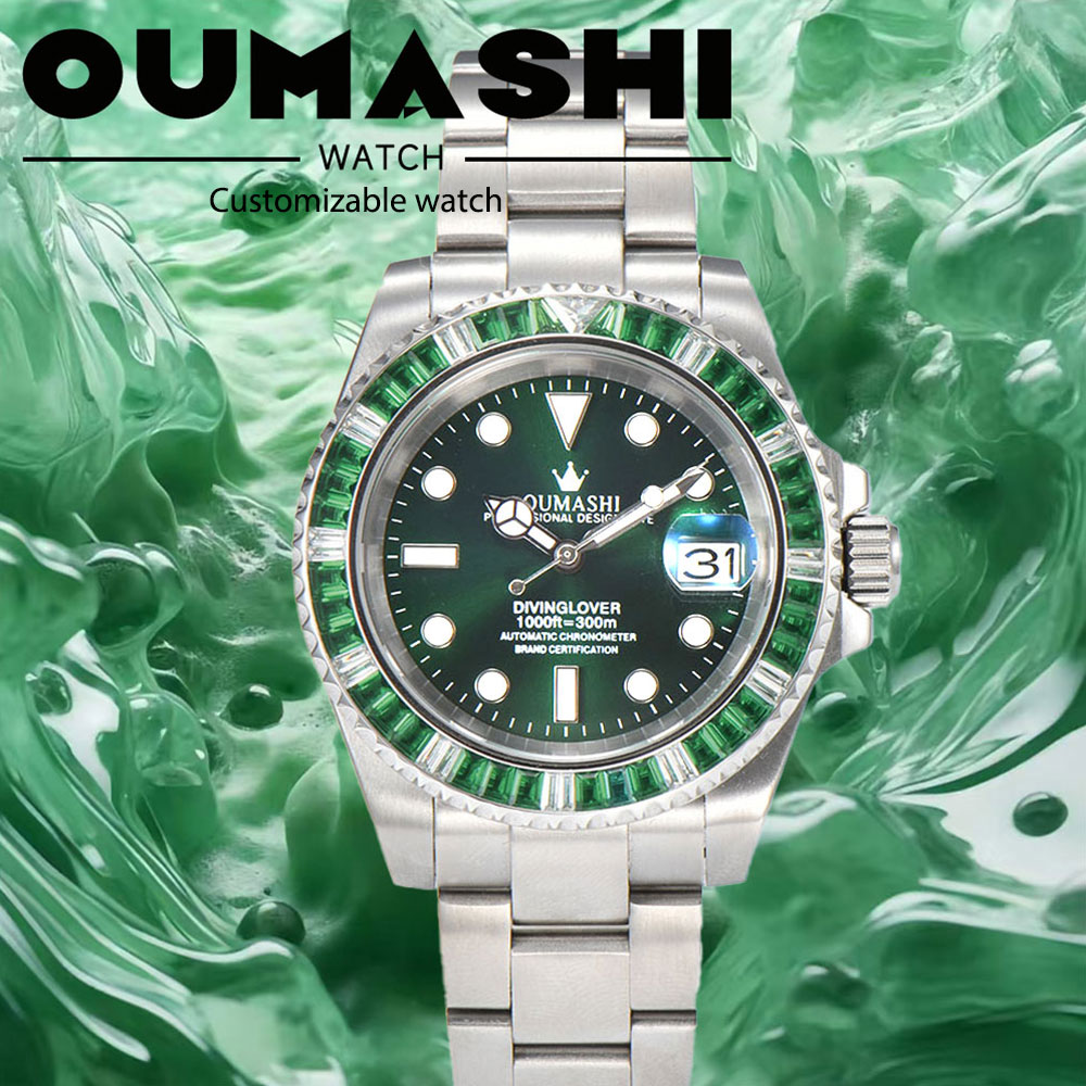 Glass Bed - 40mm Luxus-Taucheruhr für Herren mit NH35-Uhrwerk,