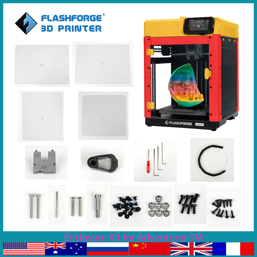 Enclosure 3D Printer - FLASHFORGE Gehäuse-Panel-Kit für Adventurer 5M 3D-Drucker-Teilekit.