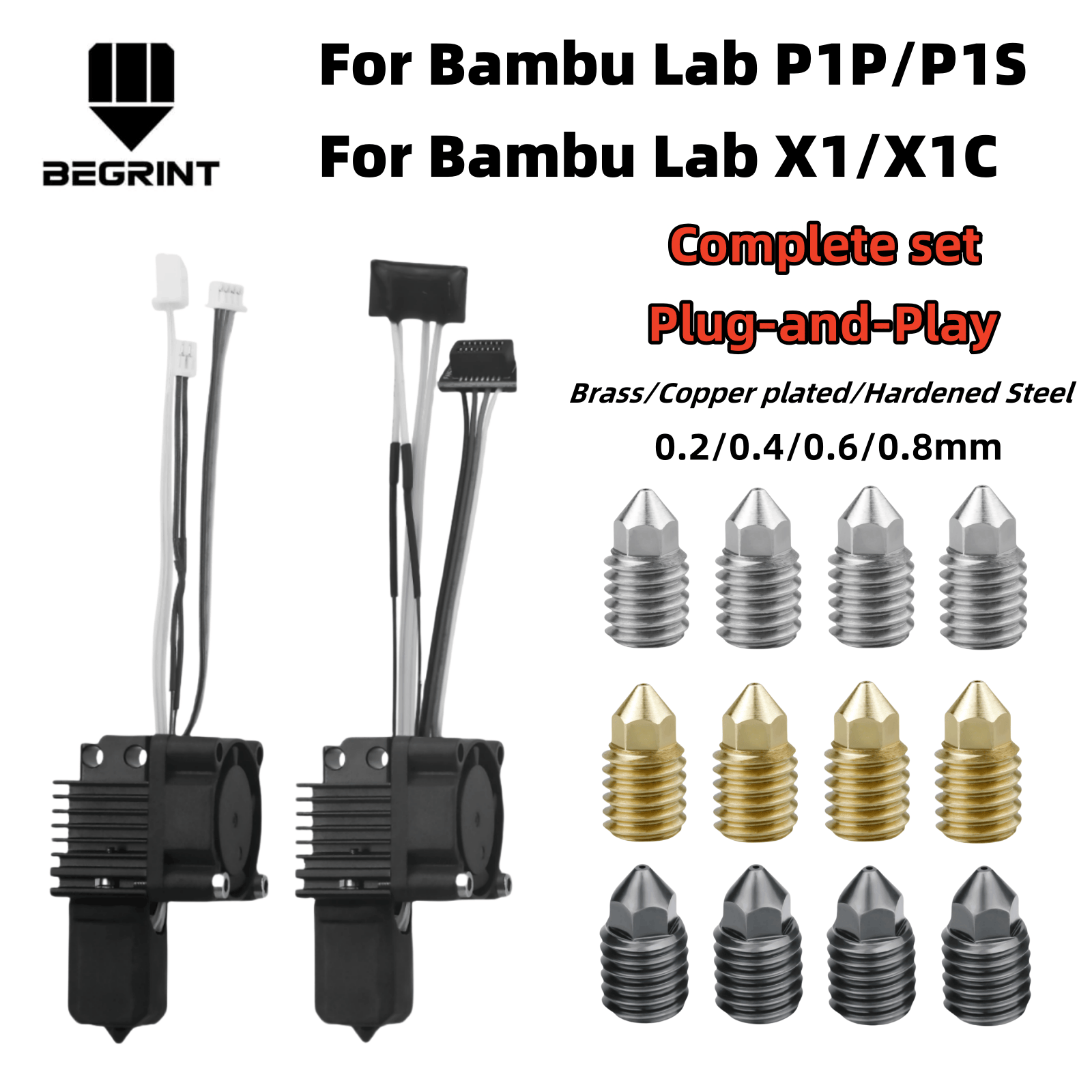 Hotend 0.4Mm - Für Bambu Lab X1C P1P P1S