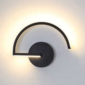 Glass Bed - Moderne Nordische LED-Wandleuchte, Minimalistische Schwarze Geometrische