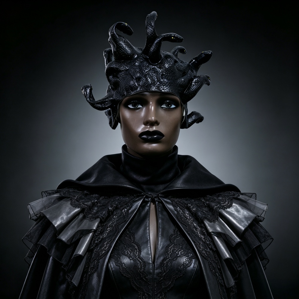 Cobra Extruder - Schlangenförmige Perückenmaske für Frauen, Horror-Schlangen-Monster-Maske für