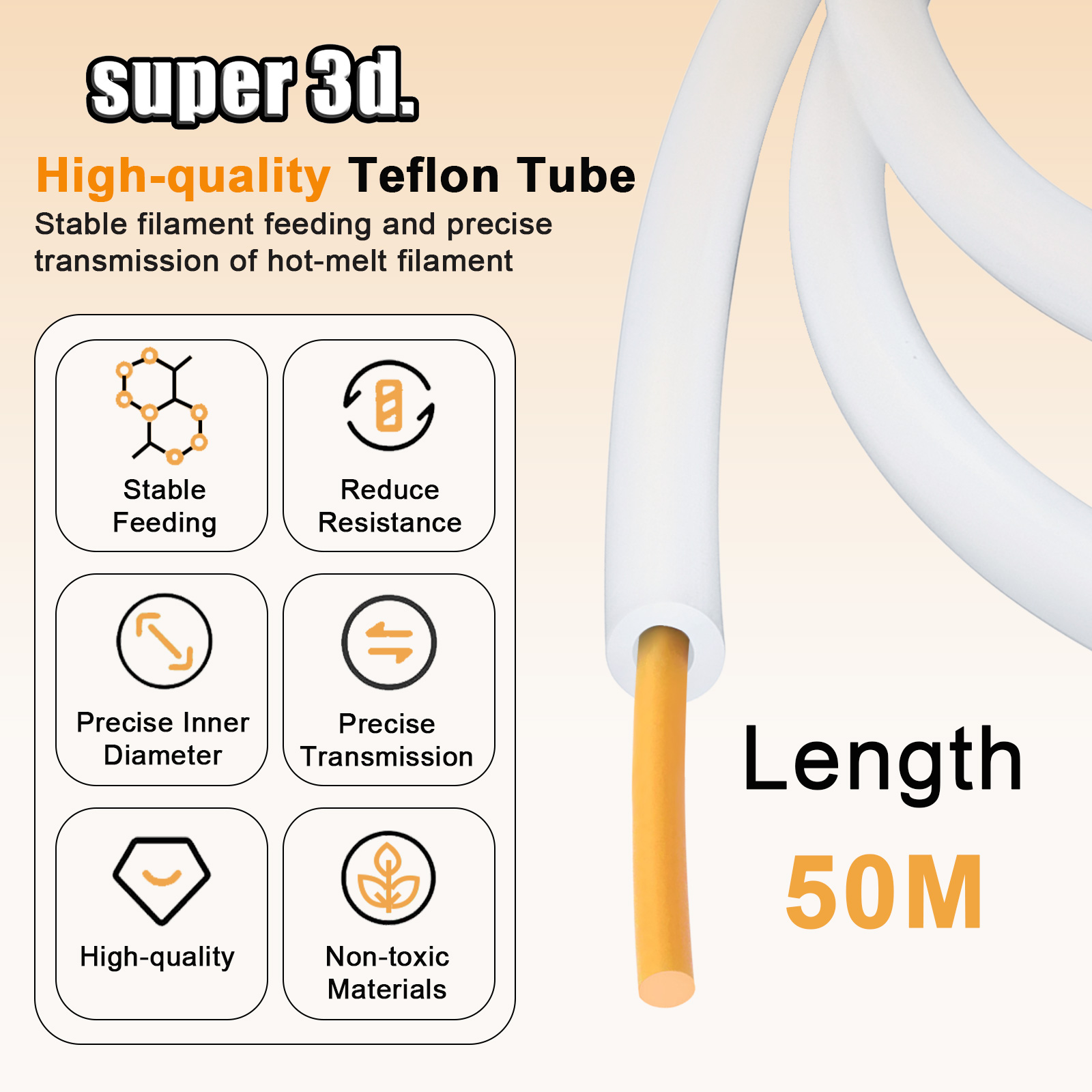 1/2/50M Bambu Lab PTFE-Schlauc – Bowden Tube Bewertung und Preis
