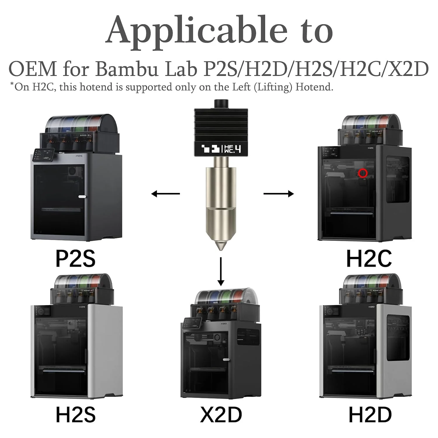 Für BambuLab H2D/H2S/H2C/P2S 3 – Printer Nozzle Bewertung und Preis