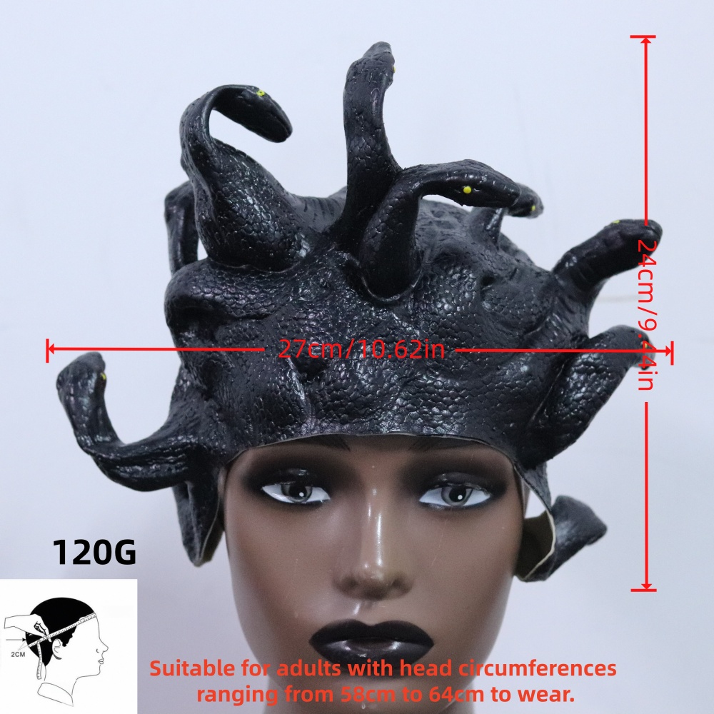 Medusa-Latex-Perückenmaske, Ho – Cobra Extruder Bewertung und Preis