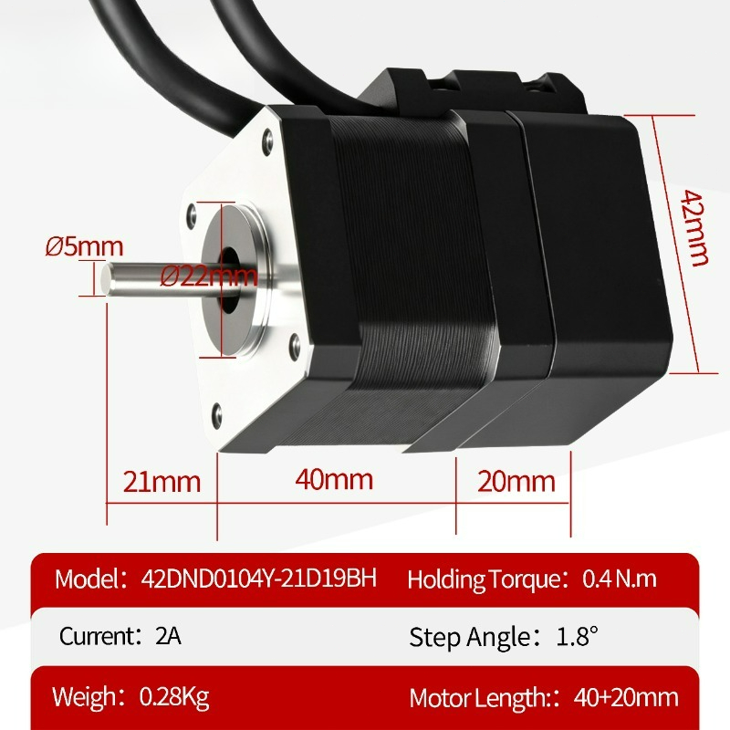 42x42x40+20mm 0,40Nm 24VDC 2-p – Closed Loop Stepper Motor Nema 17 Bewertung und Preis