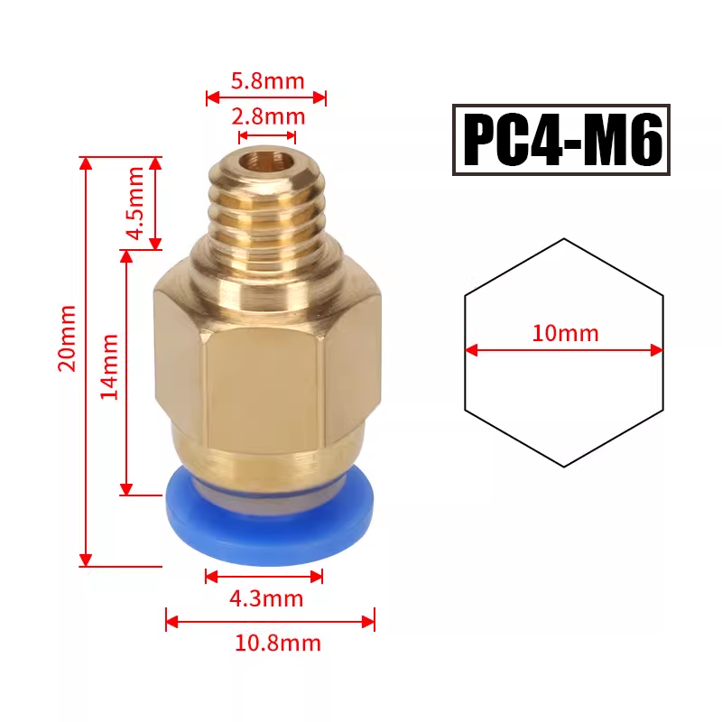 10 Stück/Set PC4-M6 PC4-01 Sch – Bowden Tube Bewertung und Preis